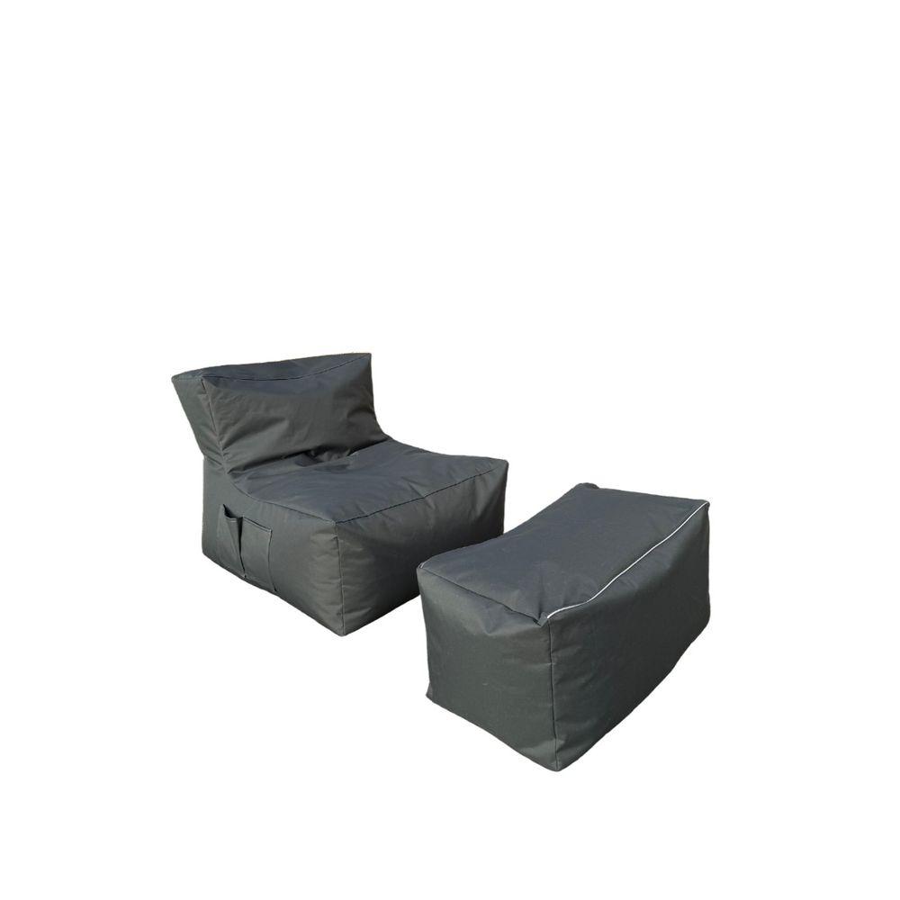 XXL Sedir - Sivi Set Bean Bag (2 Komada) slika 2