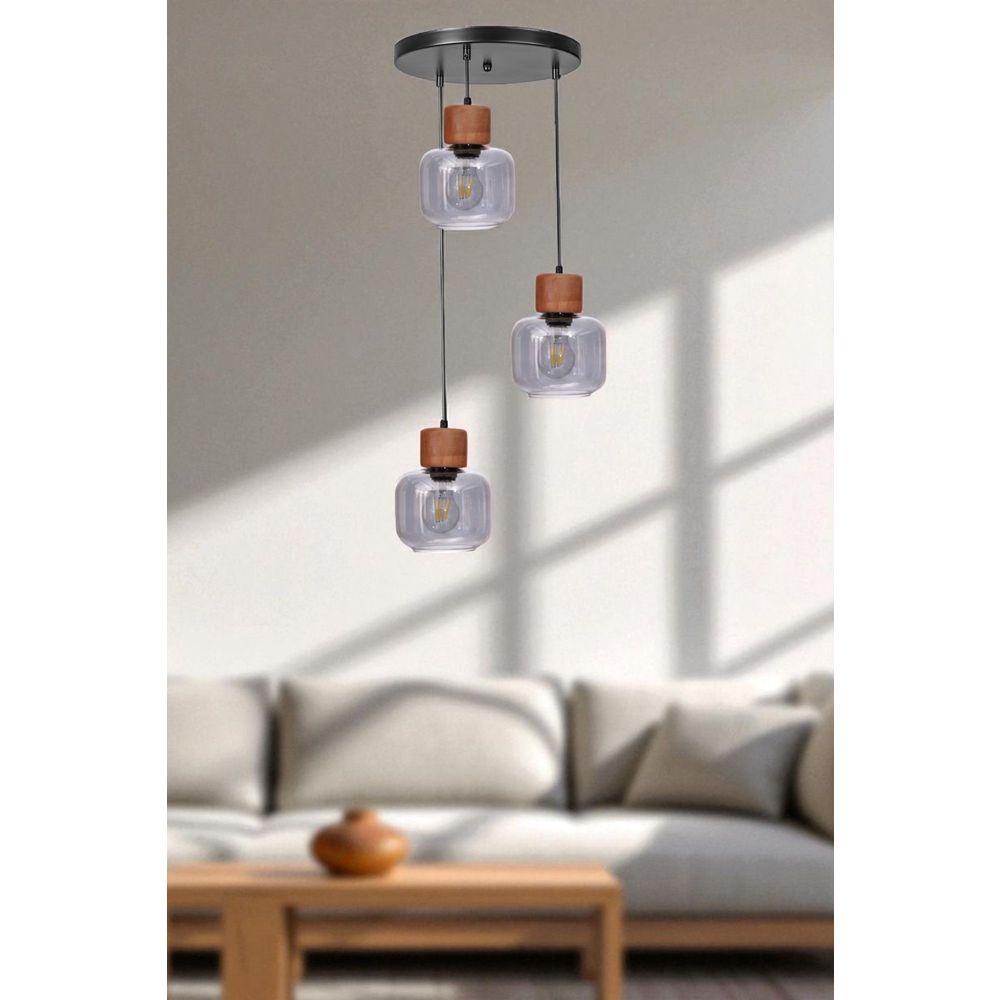 Opviq Luster 727, Siva, Hrast, Crna slika 1
