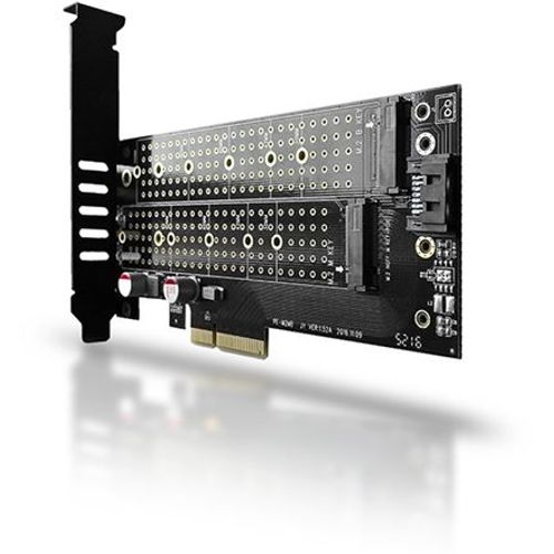 AXAGON PCEM2-D PCI-E 3.0 4x - DUAL M.2 SSD (NVMe + SATA) slika 1