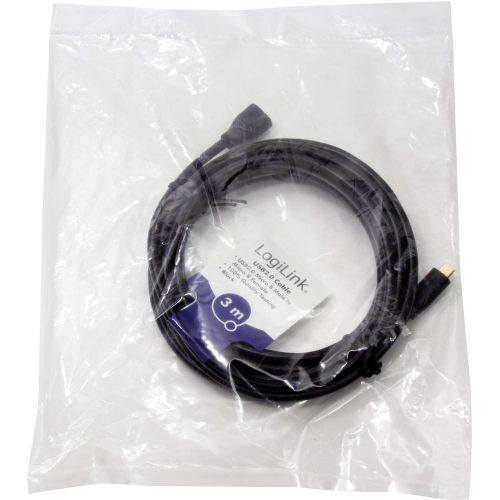 LogiLink USB kabel USB 2.0 USB-Micro-B utikač, USB-Micro-B utičnica 3.00 m crna  CU0124 slika 2