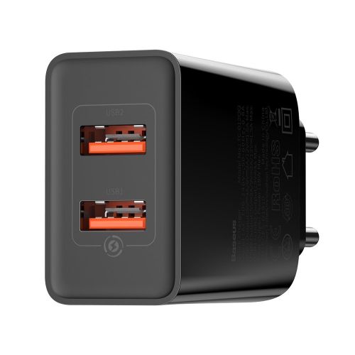 Baseus zidni USB punjač 2 x USB 18 W 3 A Quick Charge 3.0 slika 2