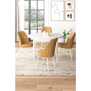 Cappuccino Trpezarijski Sto i Stolice Set (5 Komada)