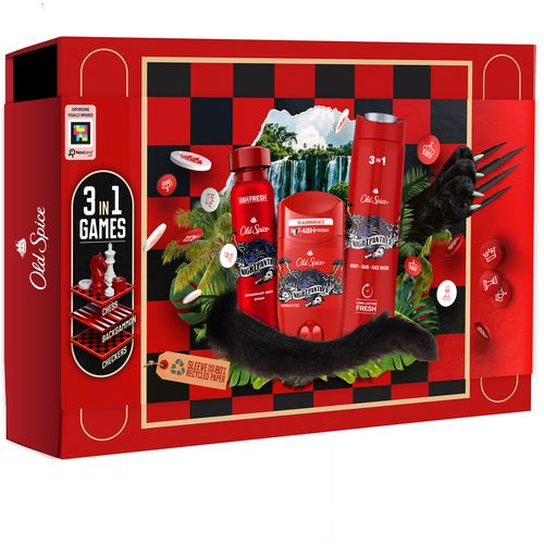 Old Spice Gamebox poklon paket, 3 Proizvoda Night Panther i 3 društvene igre slika 1