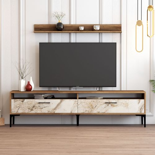 Woody Fashion TV jedinica, Istanbul - Walnut, White Marble slika 1