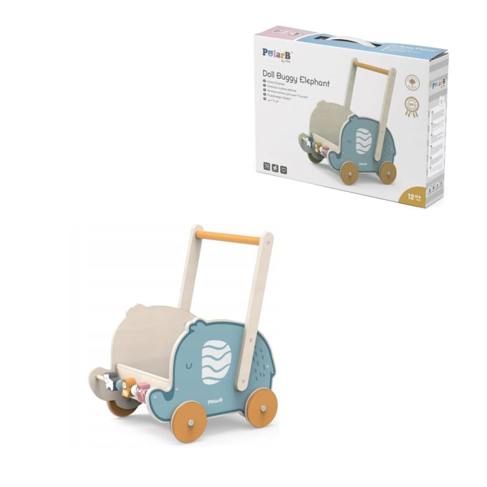 Viga PolarB 44031 Drvena guralica Slon slika 1