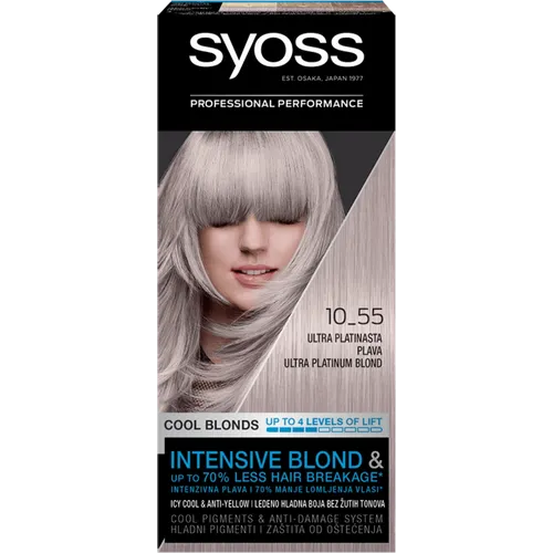 Syoss Cool Blonds Farba za kosu 10-55 Ultra platinasta plava slika 1