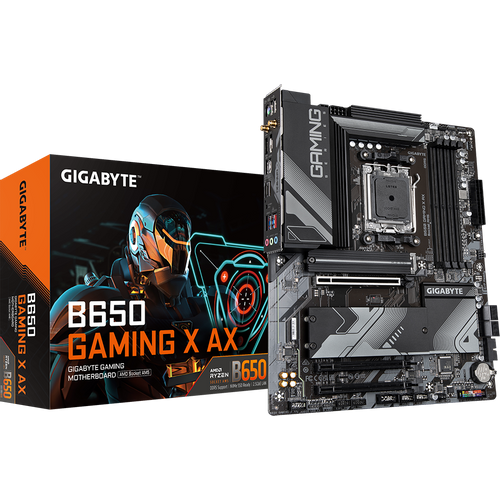 Gigabyte B650 GAMING X AX 1.3 AM5, AMD B650 Chipset, Supports AMD Ryzen 7000 Series Processors, Dual Channel DDR5：4*SMD DIMMs with AMD EXPO & Intel® XMP Memory Module Support slika 1
