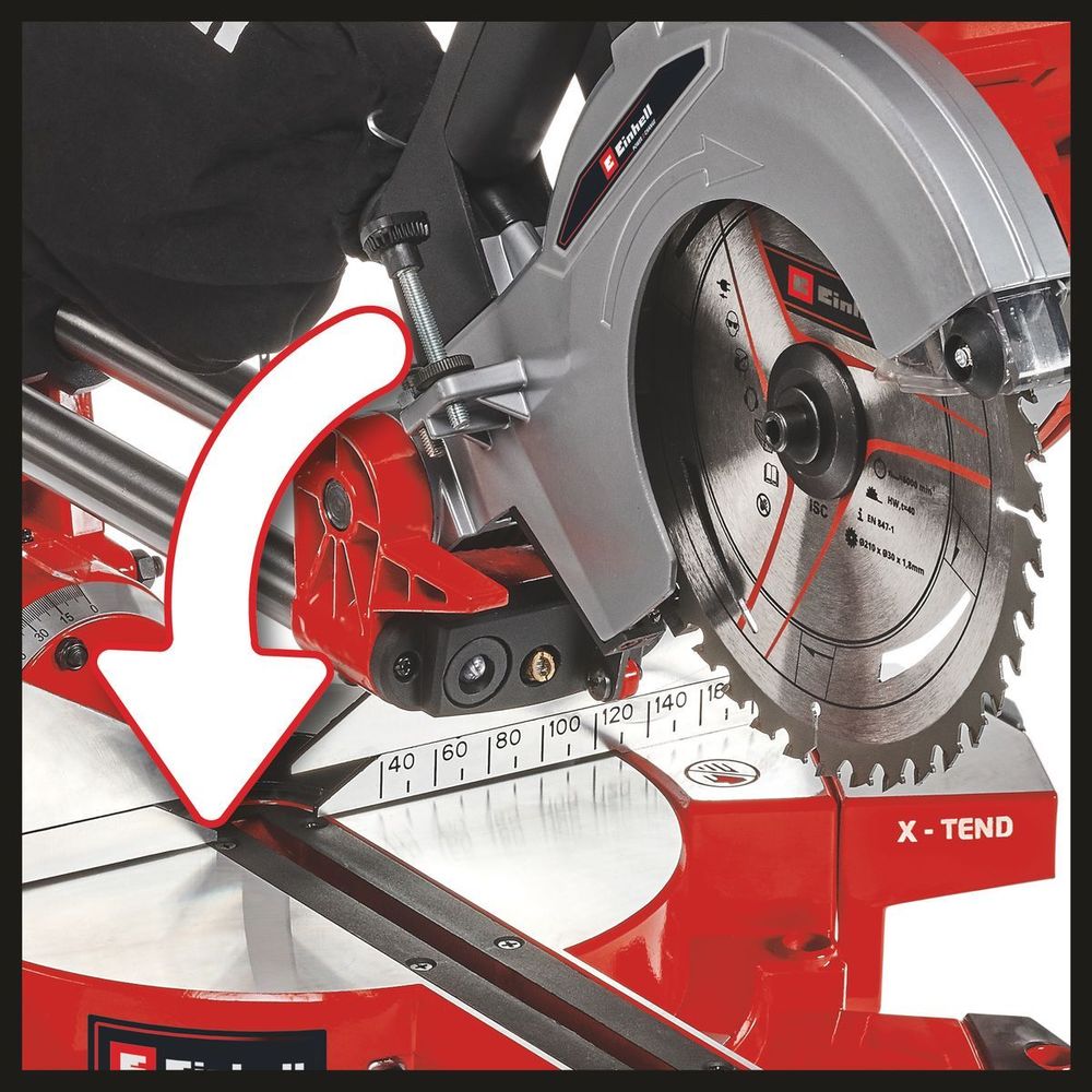 Einhell Akumulatorska potezna testera TE-SM 36/210 Li - Solo + Baterija 2.5 Ah i punjač slika 4