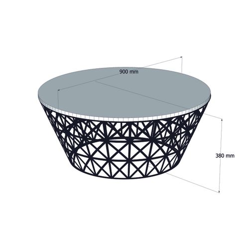 Stil Metal Ferforje - White White
Black Coffee Table slika 5