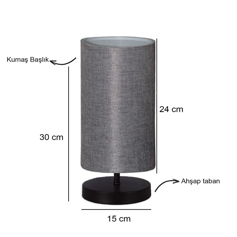 AYD-2898 Siva Stolna Lampa slika 4