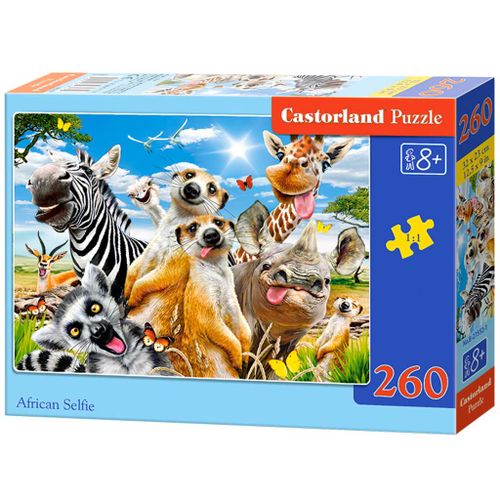 Castorland dječje puzzle 260kom - selfi afričkih životinja slika 3