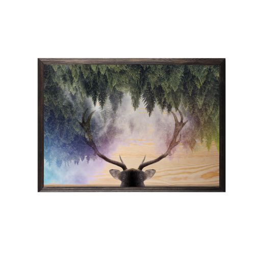 Wallity Drvena uokvirena slika, Stag Heaven XL slika 2