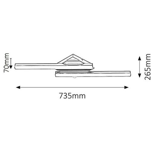 Rabalux antikonia plafonska lampa LED 2x12W hrom IP44 Kupatilska rasveta slika 6