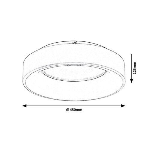 Rabalux Adeline plafonjera.LED 24W,siva slika 5