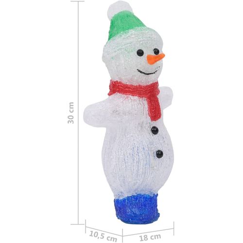 LED božićna akrilna figura snjegovića unutarnja i vanjska 30 cm slika 9
