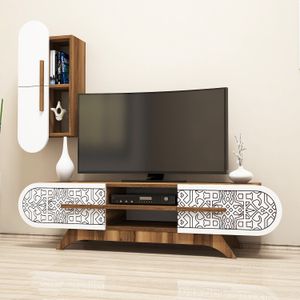 Woody Fashion TV jedinica, Defne - Walnut, White