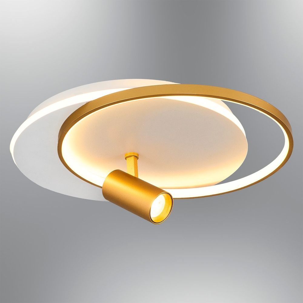 Lampa na zidu 4156-3-01 u bijeloj i zlatnoj boji slika 2