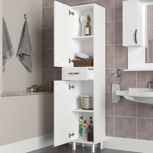 Selin - White White Bathroom Cabinet slika 2