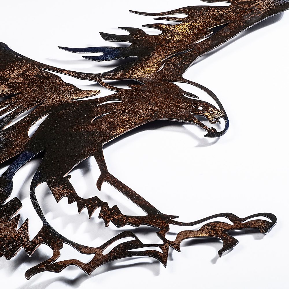 Eagle 3 Višebojni Ukrasni Metalni Zidni Dodatak slika 4