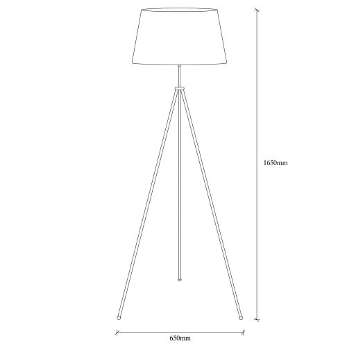 Tripod - 4052 Crno-Krem Podna Lampa slika 3