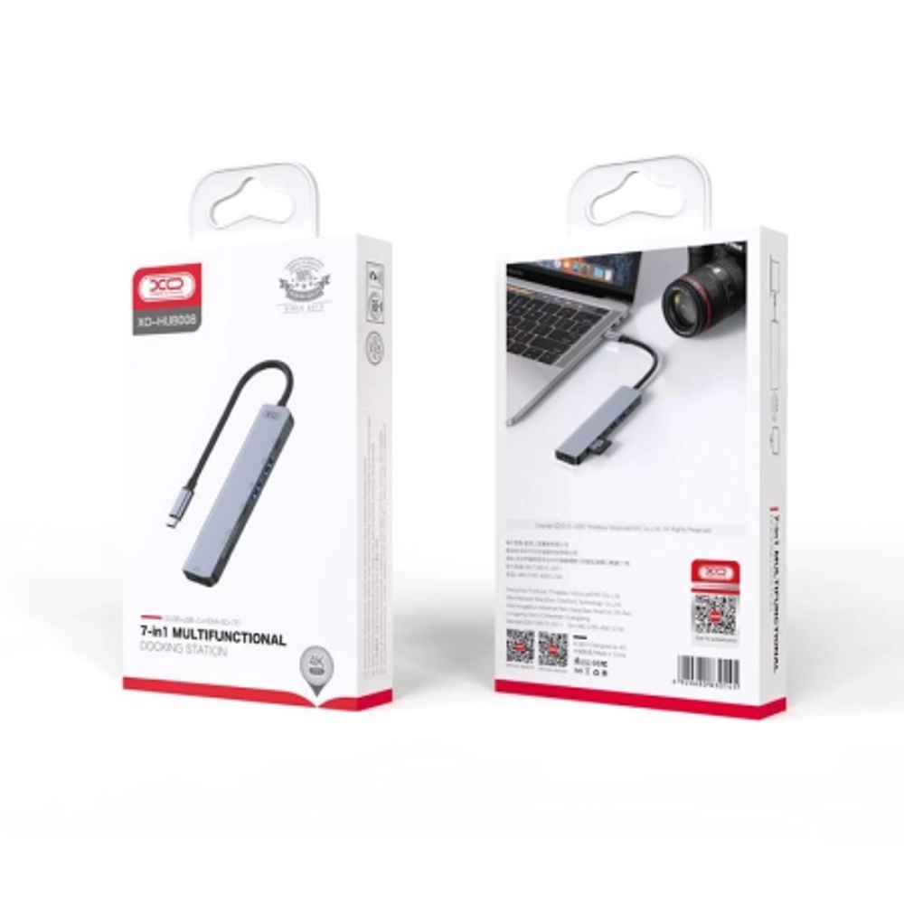 XO HUB008 USB Type-C Multi-hub 7in1 slika 3