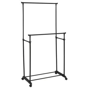 Five vješalica za odjeću pomična dupla pan 80x43x160cm polipropilen metal crna