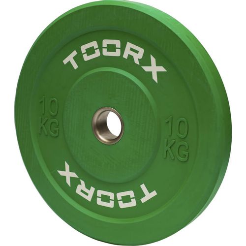 Olimpijski bumper pločati uteg Toorx 10 kg, zelen slika 1