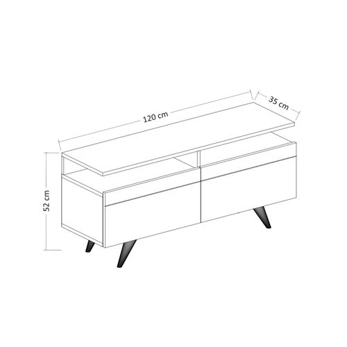 Woody Fashion Stalak za televizor, Berlin 120 - White slika 6