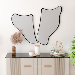 Flex - Black Black Decorative Chipboard Mirror