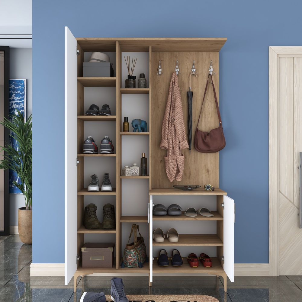 Bijeli Hodnik Ormar EA109 - 2695 Walnut slika 4