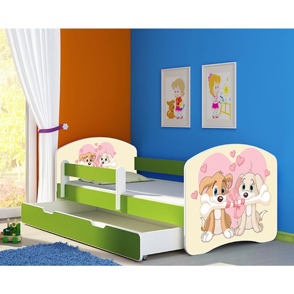 ACMA Dječiji krevet Acma II sa ladicom Green - 180x80cm - Dezen 12 slika 1