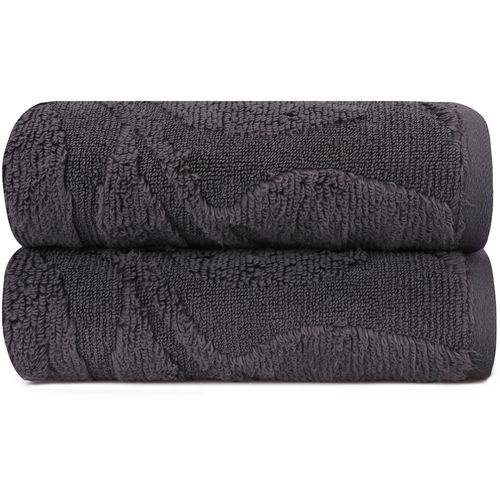 Estela - Dark Grey Dark Grey Hand Towel Set (2 Pieces) slika 2