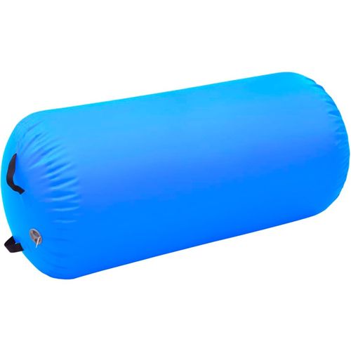 Gimnastički valjak na napuhavanje s crpkom 120x75 cm PVC plavi slika 29