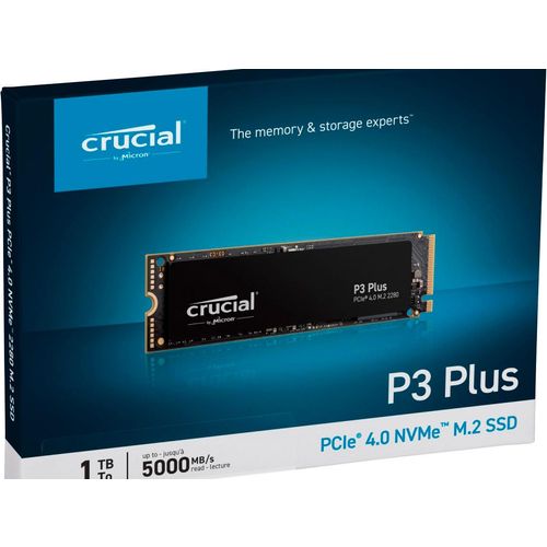 Crucial SSD P3 Plus 1TB NVMe3,5000/3600 MB/s,PCIe Gen 4 x4 slika 1