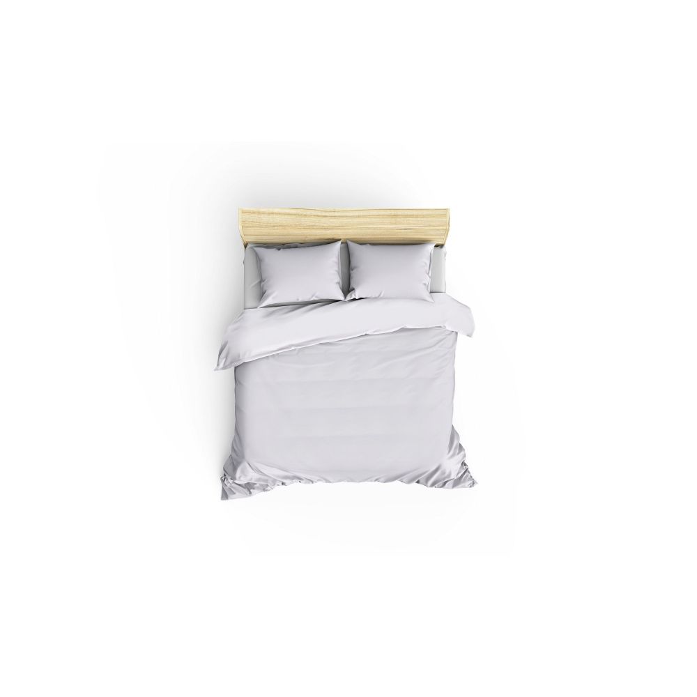 Elegant - White White Satin King Quilt Cover Set (FR) slika 2