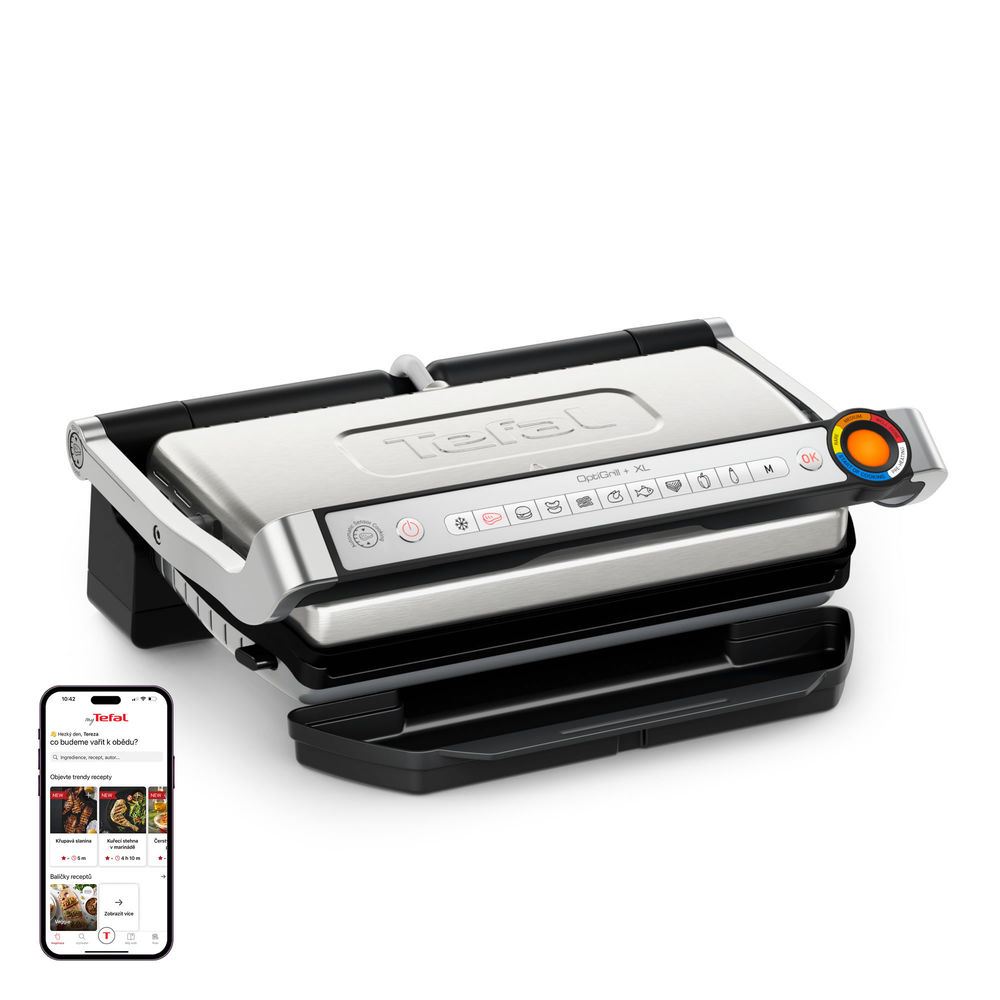 TEFAL Roštilj / Optigrill + Tefal hvataljke GC718D10, 2000 W slika 2