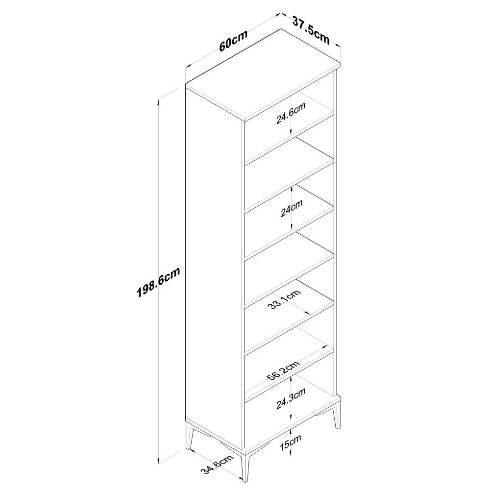 Višenamjenski ormar u bijeloj boji - JE102 - 2790 Walnut slika 9