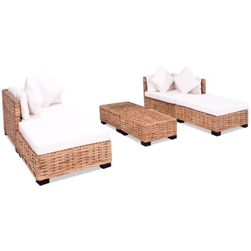 Sofa Set 16 kom Prirodni Ratan slika 8