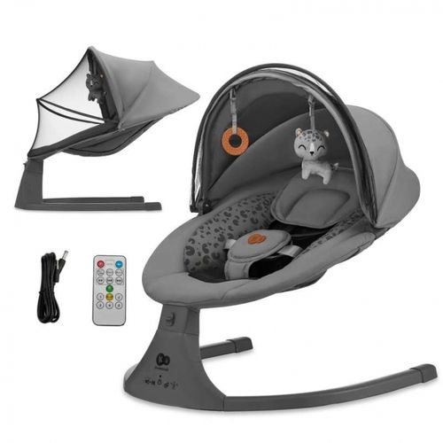 Kinderkraft Električna ležaljka za ljuljanje Lumi2, Dark Gray slika 3