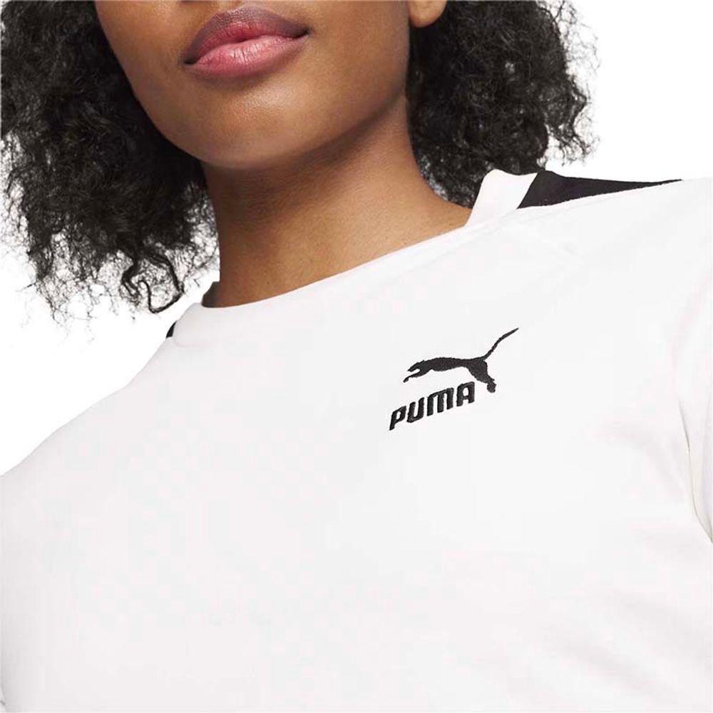 Puma Ženska majica kratkih rukava Iconic T7 Baby TEE, Bijela slika 3