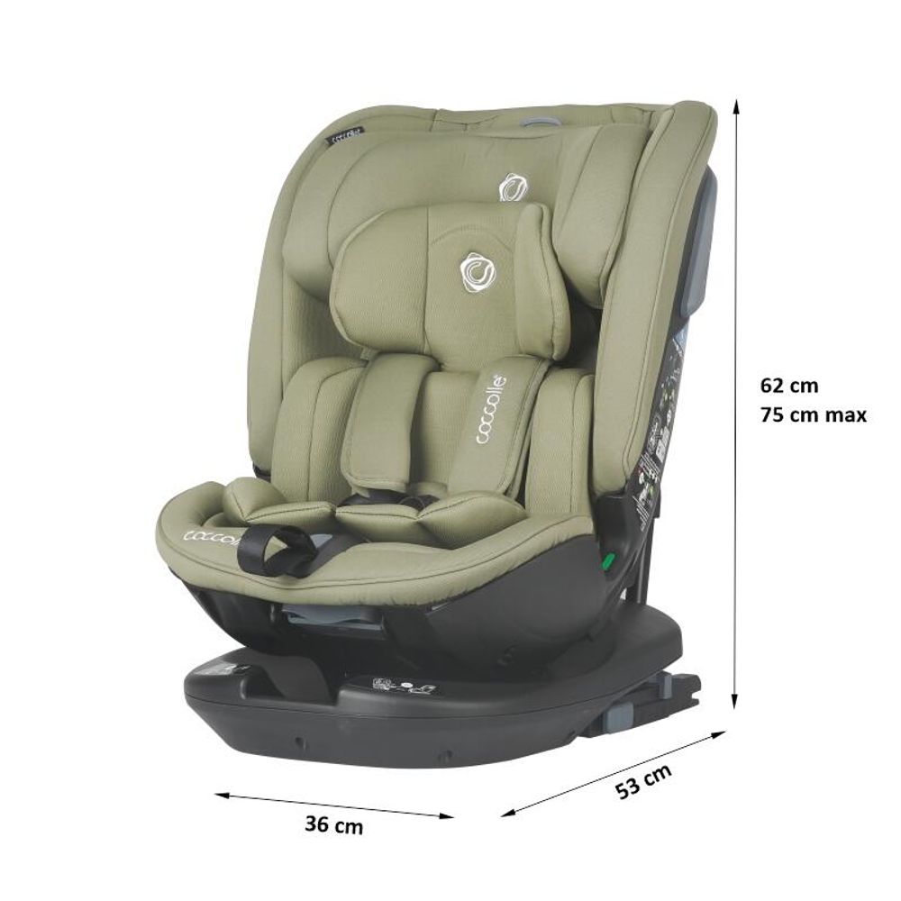 Coccolle® Autosjedalica Velsa iSize 360° 40-150cm Isofix, Moss Green slika 13