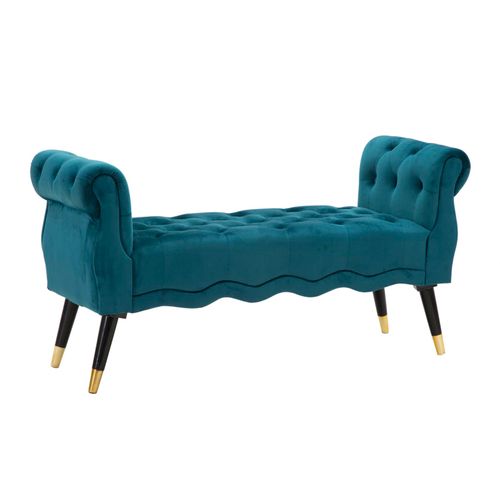 Mauro Ferretti Klupica Paris teal-zlato cm 120x40x60 slika 1