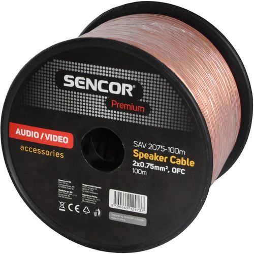 Sencor kabel za zvučnik  SAV 2075-100m  2x0,75mm2 slika 2