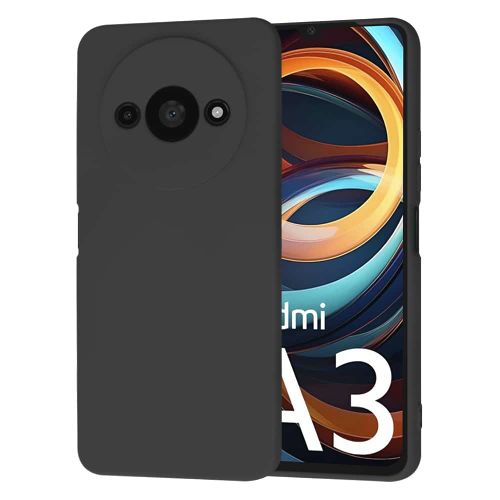 Techsuit SoftFlex silikonska maska za Xiaomi Redmi A3 – crna slika 1