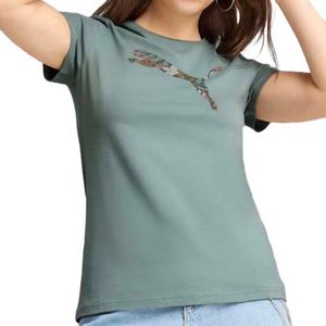 Puma Ženska majica kratkih rukava sa cvjetnim logotipom mačke