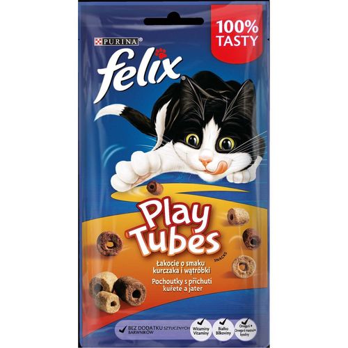 Felix Play Tubes poslastica za mačke, s okusom piletine i jetrice, 50g slika 1