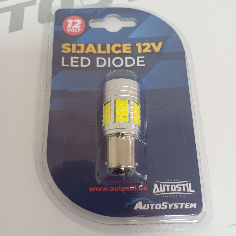 AutoSystem LED Sijalica 12V BA15S 22W CANBUS - Bijela slika 1