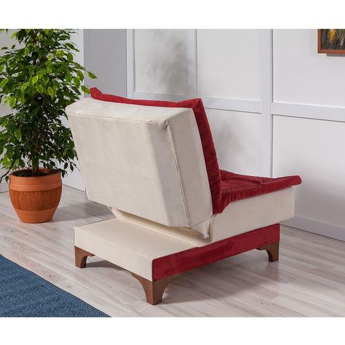 Atelier Del Sofa Kelebek Berjer-Claret Red, Cream Claret Red Cream Wing Chair slika 4