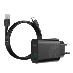 Baseus Speed ​​​​PPS VOOC TZCCFS-H01 AC punjač USB / USB-C / 4.5A / QC 4.0 / PD 3.0 crni