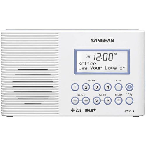 Sangean H-203D radio za kupaonicu DAB+ (1012), UKW (1014)   džepna svjetiljka, vodootporan bijela slika 2